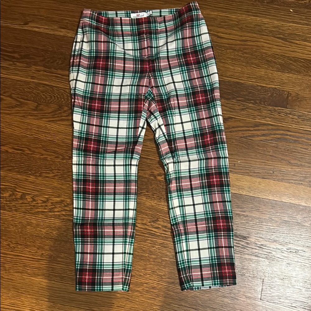 Vineyard Vines Red and Green Plaid Pants